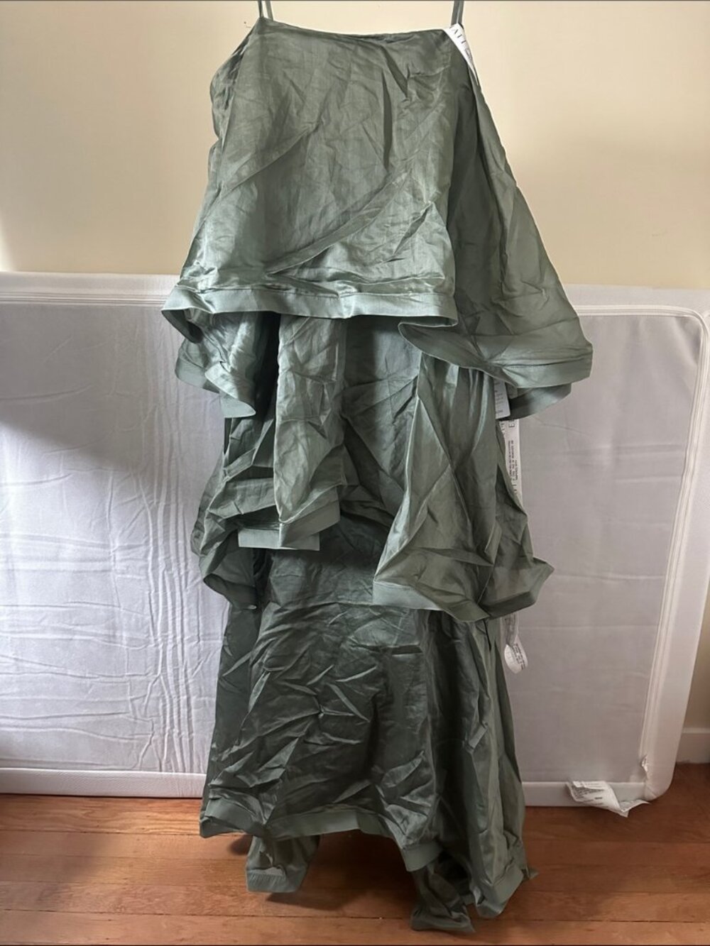 New Elliatt x Revolve Noemi Tilly tiered voile square neck flowy gown maxi dress - Picture 9 of 12